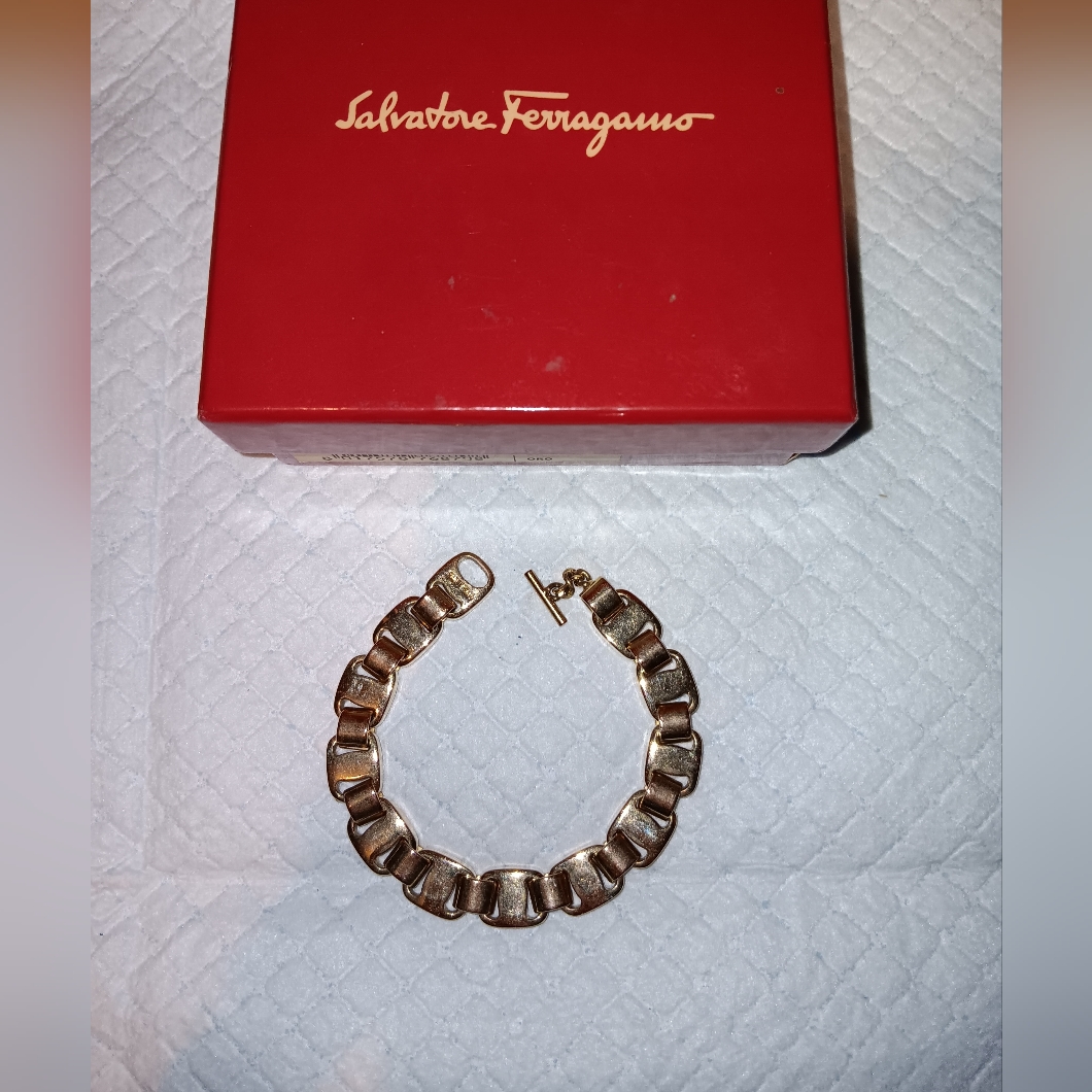 Salvatore Ferragano Gold Tone Bracelet With Box 200$